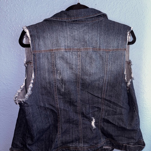 Ashley Stewart Blue Denim Vest - Picture 6 of 7